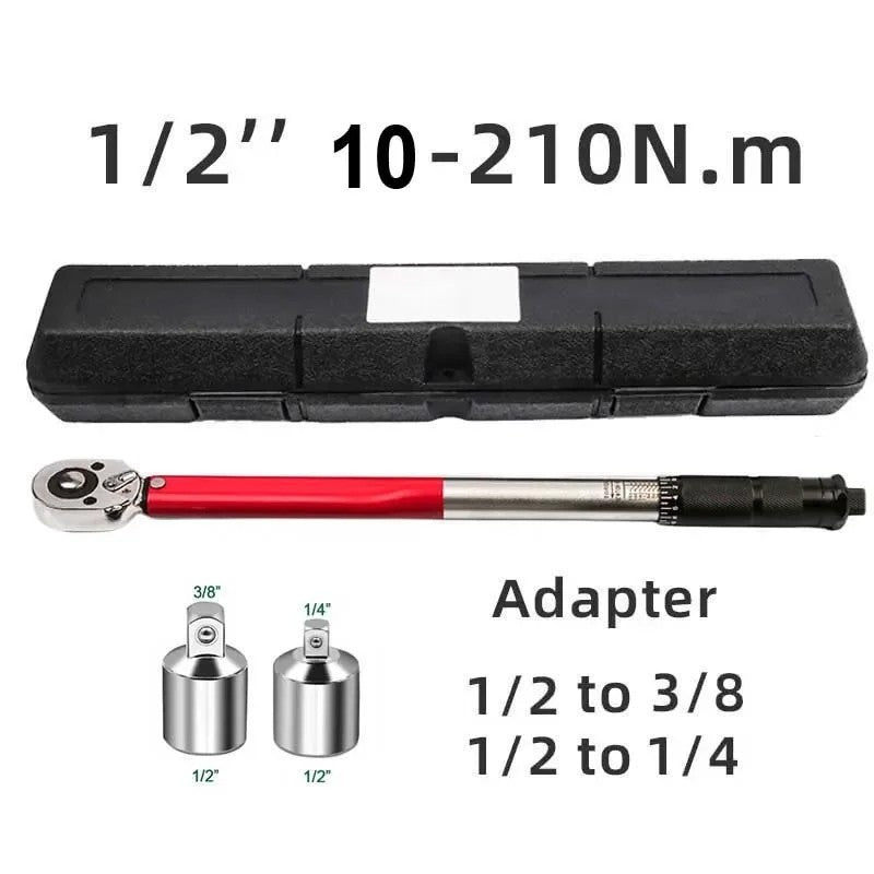 10-210N.m Wrench 1/2 Precise Reversible Ratchet Key Professional Automotive Tool