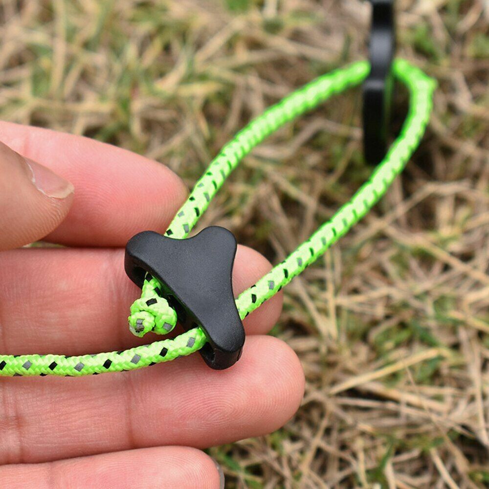 10/20Pcs Tent Awning Rope Buckles Fastener Adjuster Non-Slip Cord Camping Tools