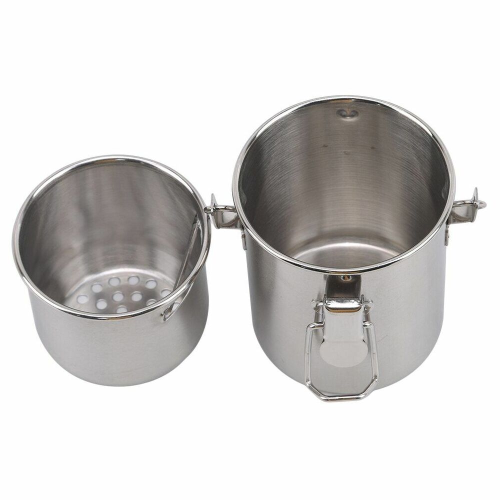 Oil Painting Brush Washing Bucket Wash Pen Barrel Stainless Steel Storage 6x9cm