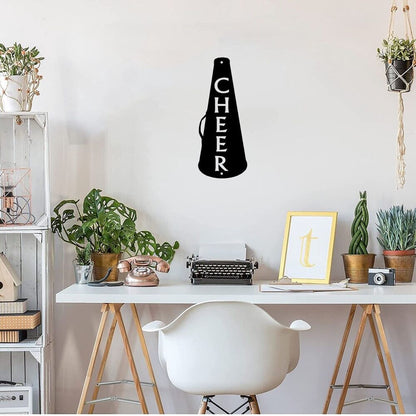Cheer Megaphone-Metal Art Sign Pretty Artwork Wall Stickers Decor Accessories