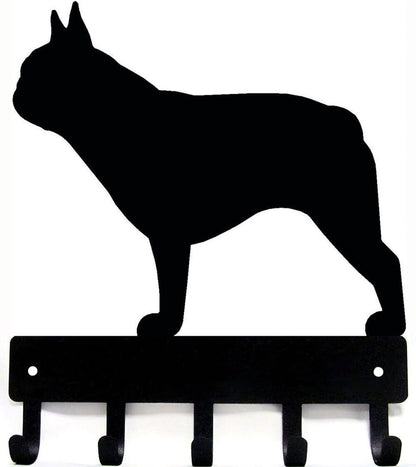 French Bulldog- Key Rack & Dog Leash Hanger- 9 inch/6 inch Wide Metal Wall Art