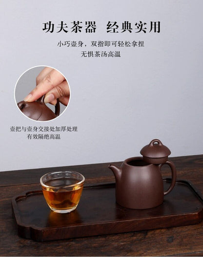 180cc chinese Yixing Handmade Zisha teapot Purple clay QinQuan Hu Gongfu Tea Pot