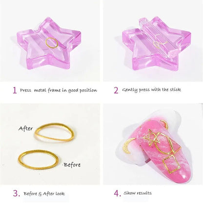 Nail Art Tools 2Pcs Curve Molds Embossed Acrylic Designs Bender Shaper Equipment