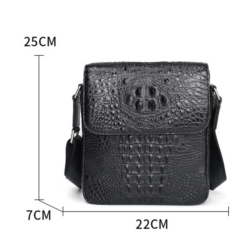 Handcrafted Nile Crocodile Skin Leather 10" Men's Luxury Shoulder/Messenger bags