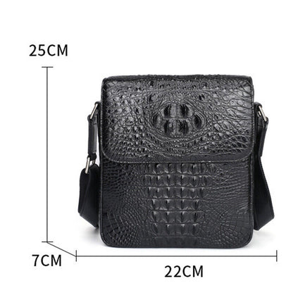 Handcrafted Nile Crocodile Skin Leather 10" Men's Luxury Shoulder/Messenger bags