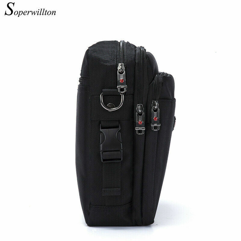 Men's Crossbody Bag Waterproof Purse Oxford 1680D Zipper Shoulder Bag Versatile