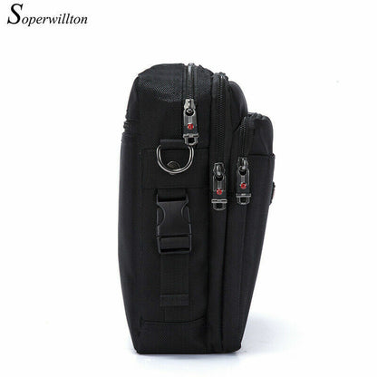 Men's Crossbody Bag Waterproof Purse Oxford 1680D Zipper Shoulder Bag Versatile