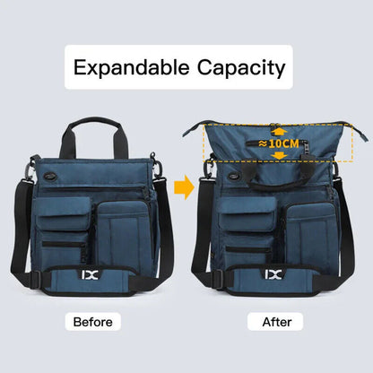 Men Bag Hole Shoulder Crossbody Bag Oxford Travel Handbag Storage Bags