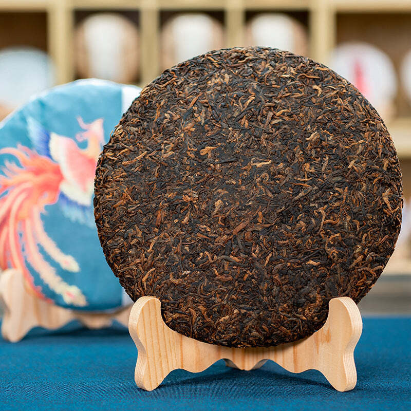 357g Pu-erh Cooked Tea Yiwuchunyun Ripe Puerh Tea Cake Chinese Pu'er Black Tea