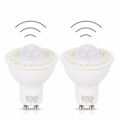 PIR Motion Sensor LED Light Bulbs GU10 5W 50W Equivalent 500lm Day White 6000K