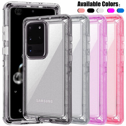 Case For Samsung Galaxy S20 Plus Ultra 5G, Clear Rugged Heavy Duty Phone Cover