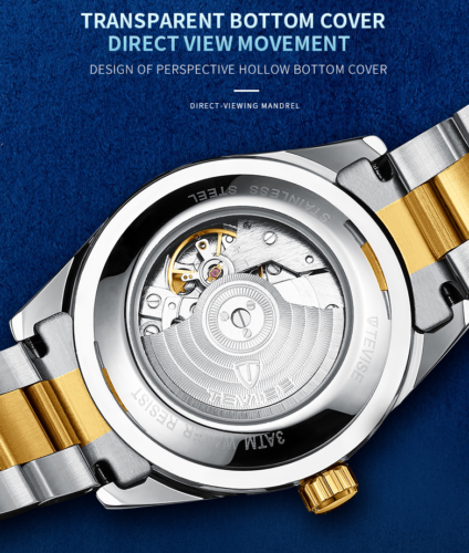 Tevez fashion men's fully automatic mechanical wrist watch