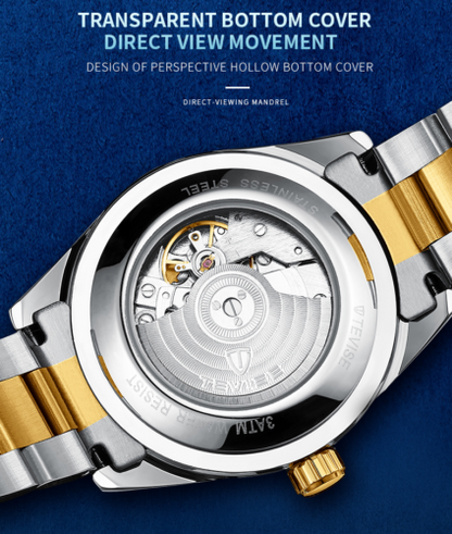 Tevez fashion men's fully automatic mechanical wrist watch