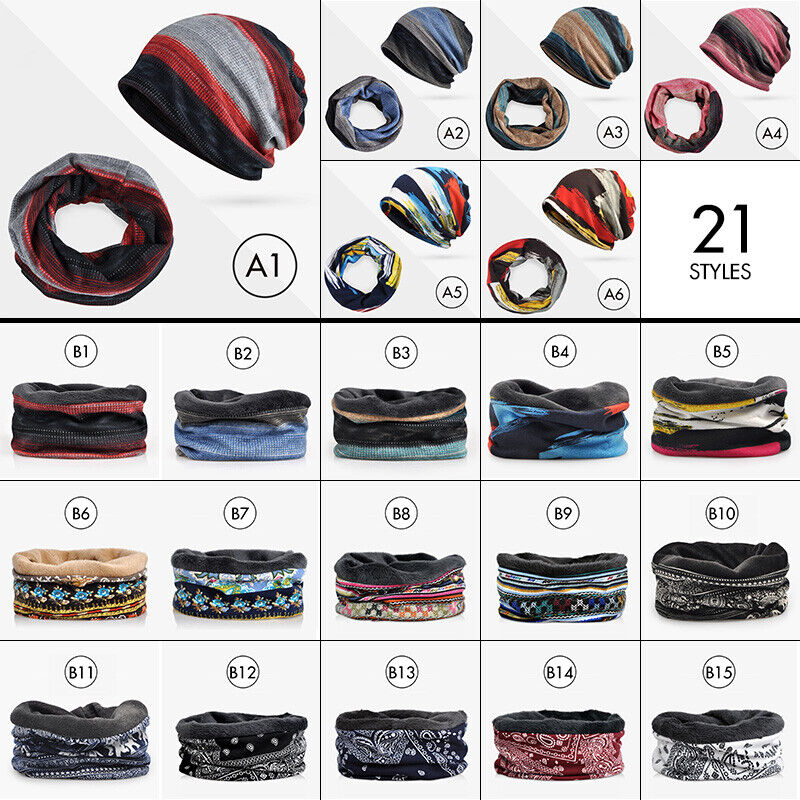 Womens Dual-purpose Boho Scarf Hat Baggy Slouchy Beanie Hat Headwear Chemo Cap