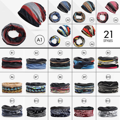 Womens Dual-purpose Boho Scarf Hat Baggy Slouchy Beanie Hat Headwear Chemo Cap