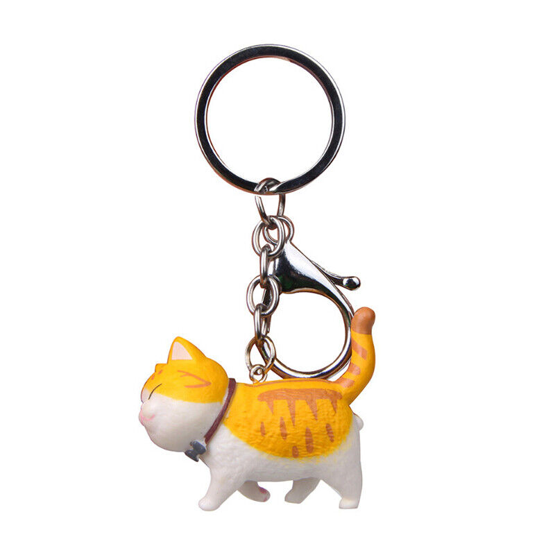 New Lovely Cat Kitten Keychain Keyring Handbag Pendant Ornament Kids Toy Gif-ca