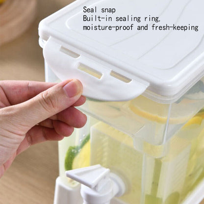 Cold Water Jug With Tap Water Beverage Dispenser Fruit Teapot Cold WaterLemonade