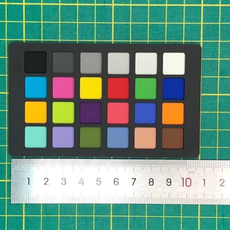 24 Color Checker Correction Classic Image Resolution Test Chart Palette 64x108mm