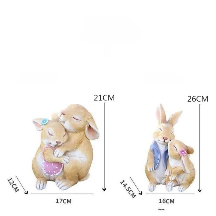 Rabbit Statue Resin Crafts Creative Home Garden Decoration Living Room Ornaments