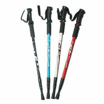 135CM Aluminum Walking Stick Hiking Telescopic Trekking Climbing Pole Canes Blue