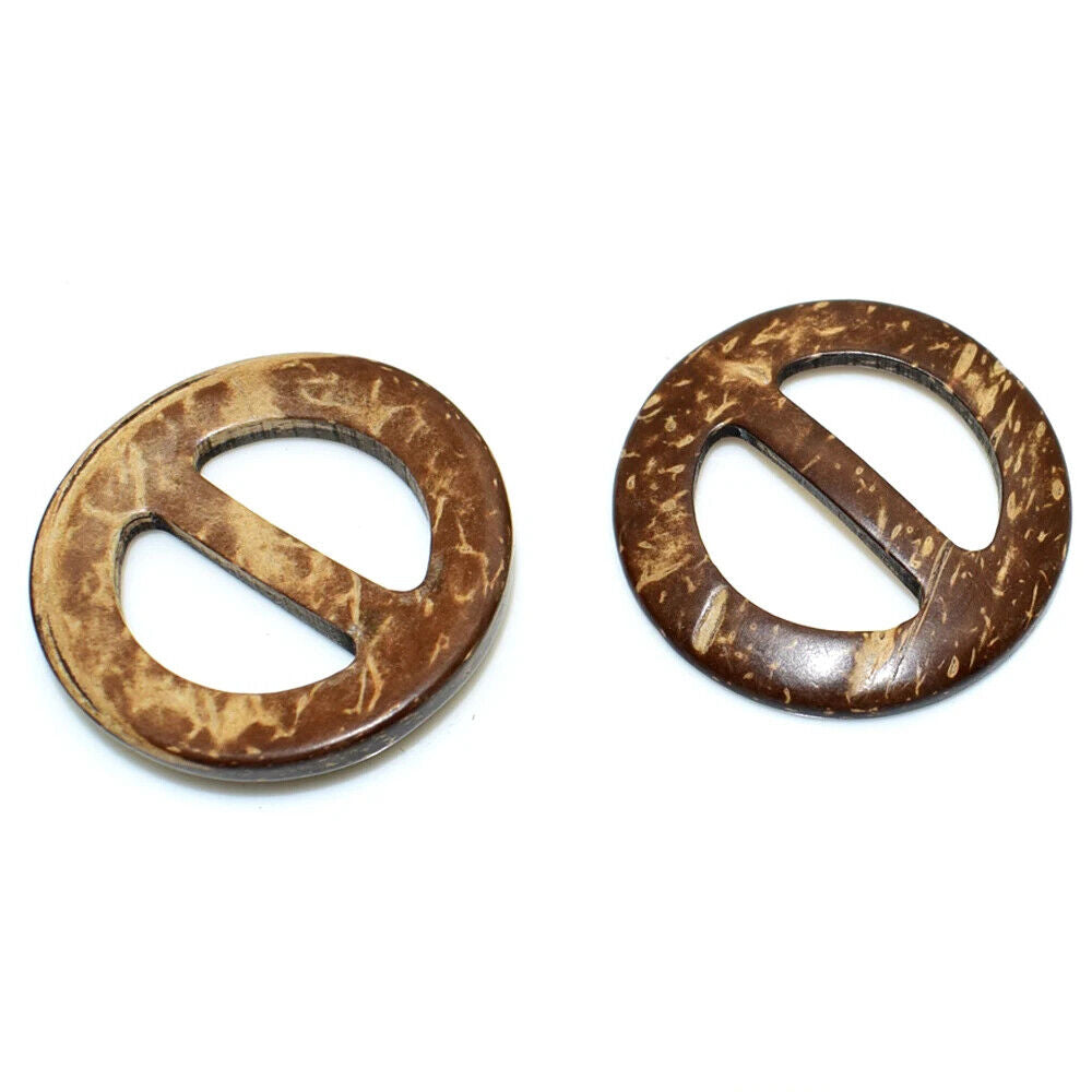 Belt Buckle Natural Coconut Shell Ring Wooden Children DIY Clothing Accessories