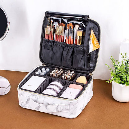 Marble Print Cosmetic Bag Make Up Portable Travel Storage Makeup Case Travelling