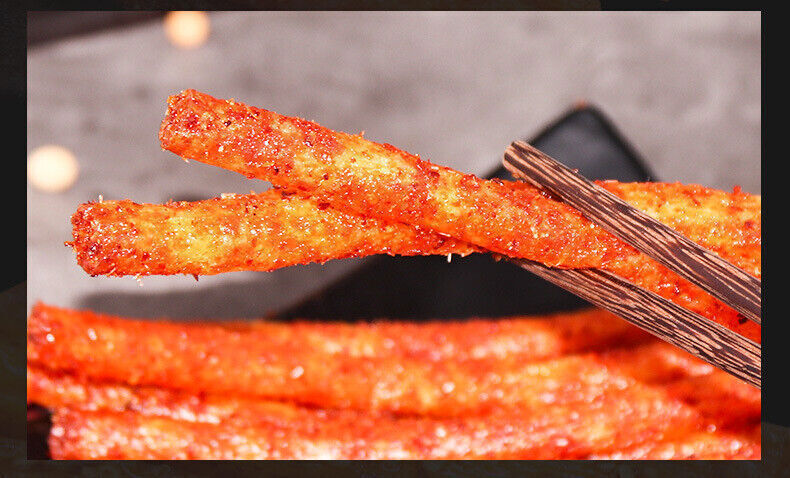 125g*4bag 辣条香辣丝大辣棒大刀肉大辣片Spicy Strip Latiao Snack Chinese Snacks Are Delicious