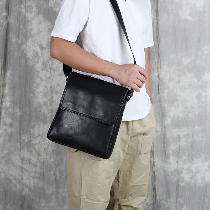 Leather Men's Shoulder Bag Layer Crossbody Bag Backpack
