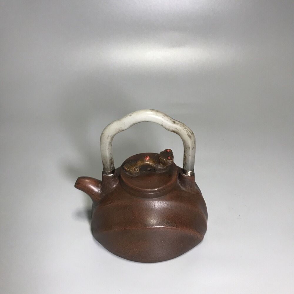 vintage chinese yixing purple clay teapot zisha ceremony carving Collectible art