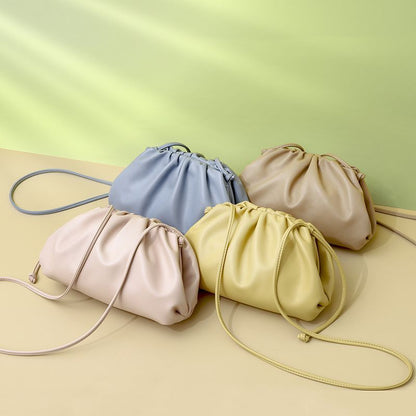 High Quality Synthetic Leather Cloud Bag Shoulder Purse Crossbody Satchel Clutch
