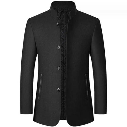 Coat Men Winter Overcoat Jackets Trench Outerwear Wool Coat Stand Collar