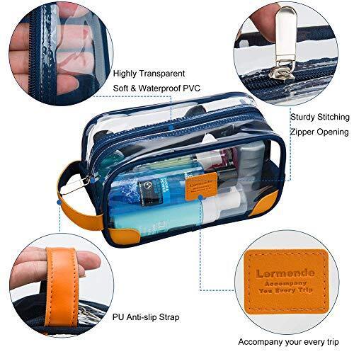 Lermende Toiletry Bag for Men and Women, Mens Blue