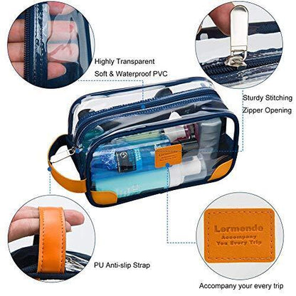 Lermende Toiletry Bag for Men and Women, Mens Blue
