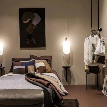 Pendant Lamp Glass White Gold Modern Design Simple Art Restaurant Bedroom Lights