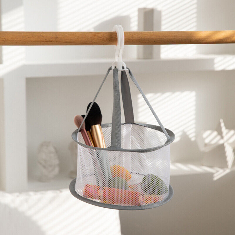 Makeup Brush Easy To Dry Windproof Fall-proof Hook Rack Basket Drying Net Bag!