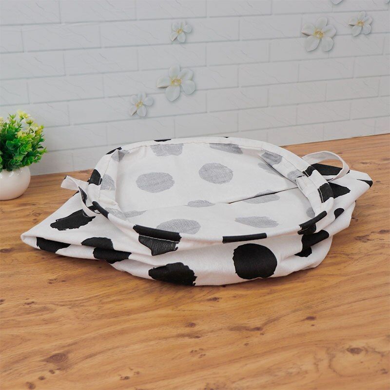 Laundry Basket Folding Dirty Clothes Organizers Storage Bag 50x40cm Cotton Linen