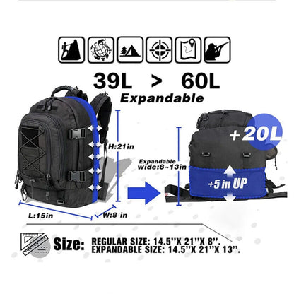 60L 25L Tactical Backpack Men Travel HikingTrekking Outdoor Bag Men's Backpacks