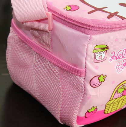 Cute Kitty School Food Picnic Insulated Cooler Lunch Box Bag Hand Shoulder Bag