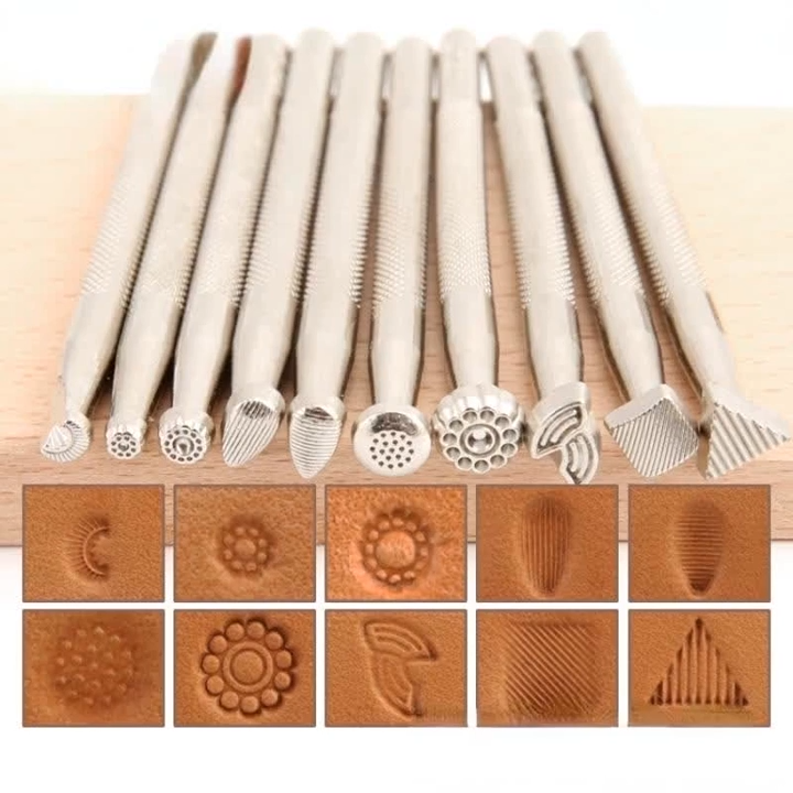 Leather Printing Tools Alloy Plant-Tanned Engraving Embossing Punch DIY Textures