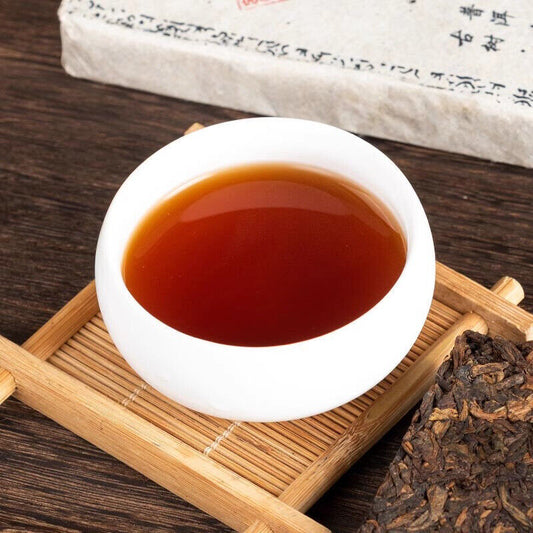 200g Aged Lao Ban Zhang Pu'er Cha Tea Gold Leaf Lao Tea Brick Black Tea