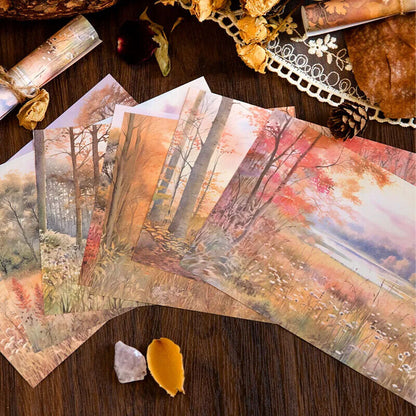 Scrapbooking Materials 32Pcs Fairy Tale Forest Papers Cards Making Journal Decor