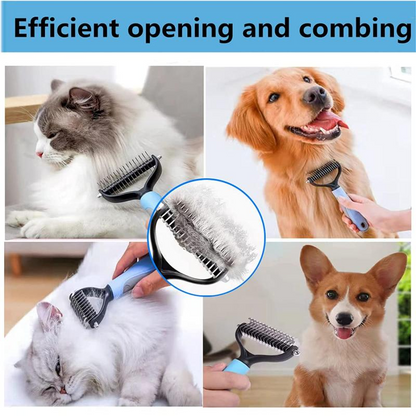 Pets Fur Knot Cutter Dog Grooming Shedding Tools Pet Cat Hair Removal Comb Brush