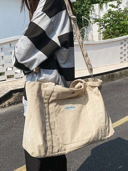 Winter Teenager Textile Bag Fabric School Book Laptop Pouch Side Bag