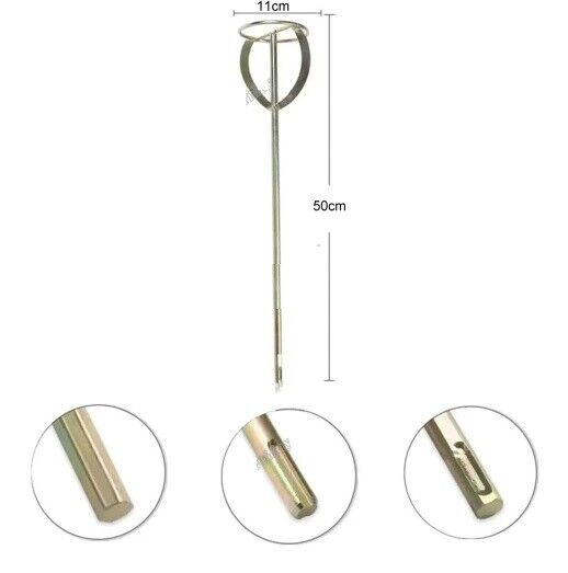 Paint Stirring Rod S-Type Mixer Drill Handheld Cement Plaster Mortar Mixing Tool
