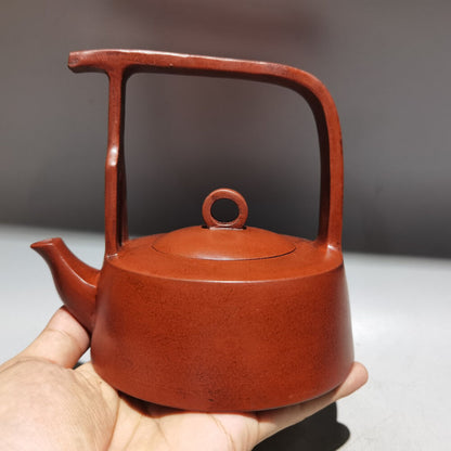 Chinese Yixing Zisha Clay Handmade Exquisite Teapot （提梁壶 低款：顾景舟）