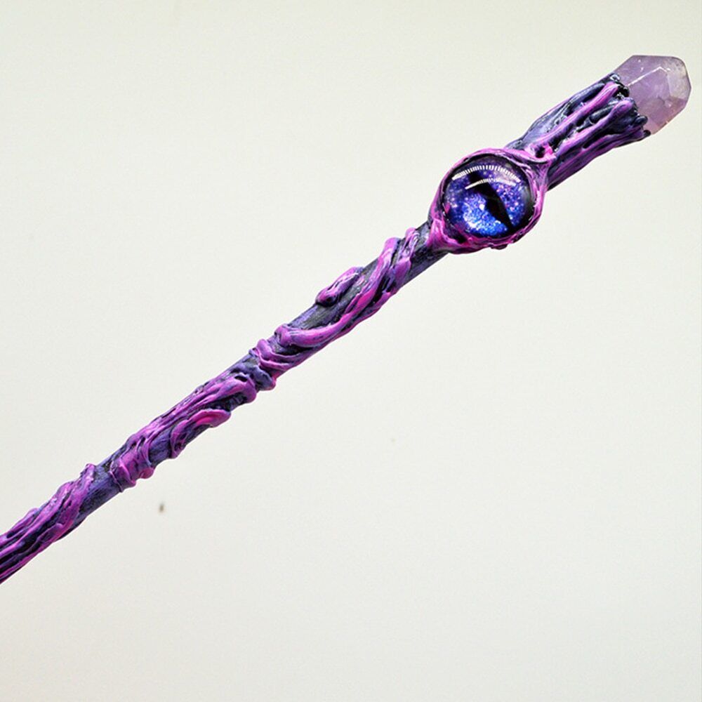 Witch Magic Wand Multicolor Natural Crystal Jewelry Fairy Stick Hair Accessories