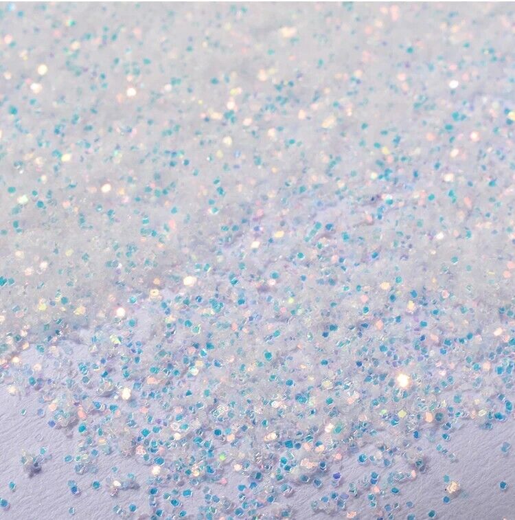 Nail Art Glitter Powder 6Pcs Unicorn Aurora White Sequin Dust Small Flakes Decor