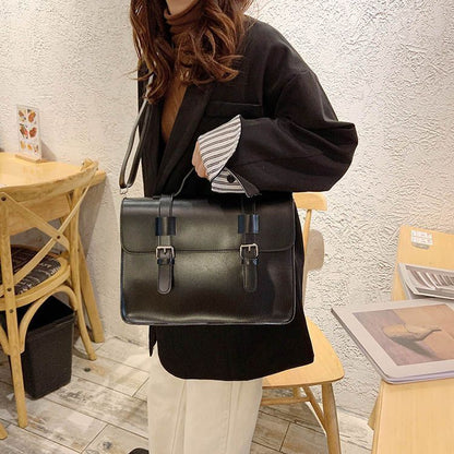 Women Crossbody Bag Fashion Shoulder Purse Big Buckle Messenger Bag Handbag Flap