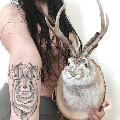 Statue Wall Mount Rabbit Head Hang Sculpture Animal Home New 2023 :))))