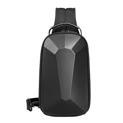 OZUKO New Hard Shell Crossbody Bag, Outdoor Men's Bag Sling Backpack Charg USB